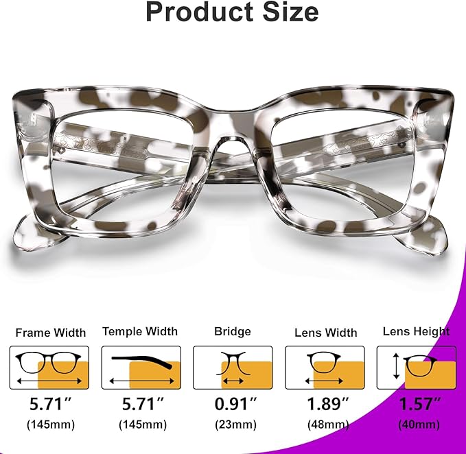 VISOONE Cat Eye Blue Light Blocking Glasses TR90 Anti-glare Women Calida
