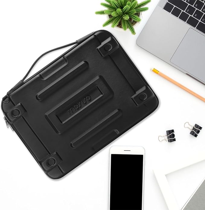 MOSISO Hard Shell Laptop Case Sleeve, 15.6 inch Computer Bag Compatible with MacBook, HP, Dell, Lenovo, Asus, Notebook, 16 inch Abstract Geometric Waterproof Carrying Case Bag with Strap, Black