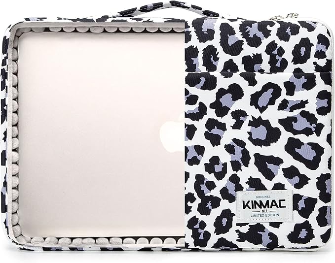 Kinmac 360 Protective Laptop Case Bag Sleeve with Handle for 12 inch-13.3 inch Laptops, Surface Pro, MacBook 13, MacBook Air 13" Retina, iPad Pro 12.9 (Leopard)