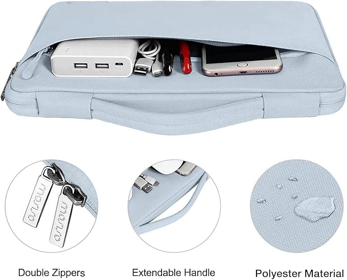 MOSISO Compatible with MacBook Pro 13 inch Case M2 2026, 2025, 2024-2016 A2338 M1 A2251 A2289 A2159 A1989 A1708 A1706, Plastic Hard Case&Bag&Keyboard Skin&Webcam Cover&Screen Protector, Baby Blue
