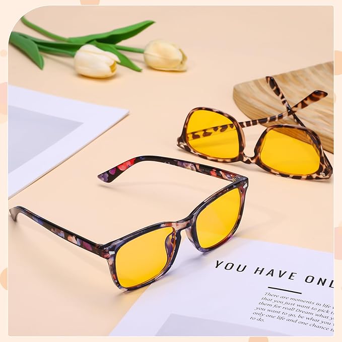 Polarized Sunglasses for Women Men, Night Driving Glasses Anti Glare Yellow Lens UV 400 for Day Night Use