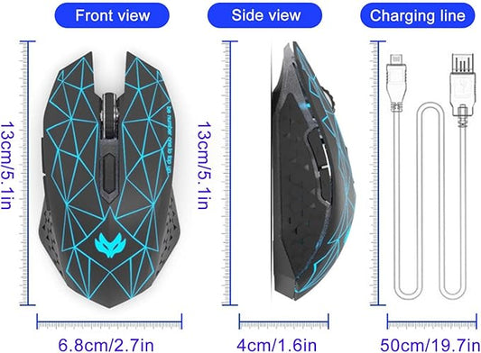 Colorful Backlight Gaming Mouse 2.4ghz 4000dpi Pc Gaming Mice Optical Mouse Portable Computer Mouse Pc Mouse Computer Mice Cool Stuff Gifts for Men Women