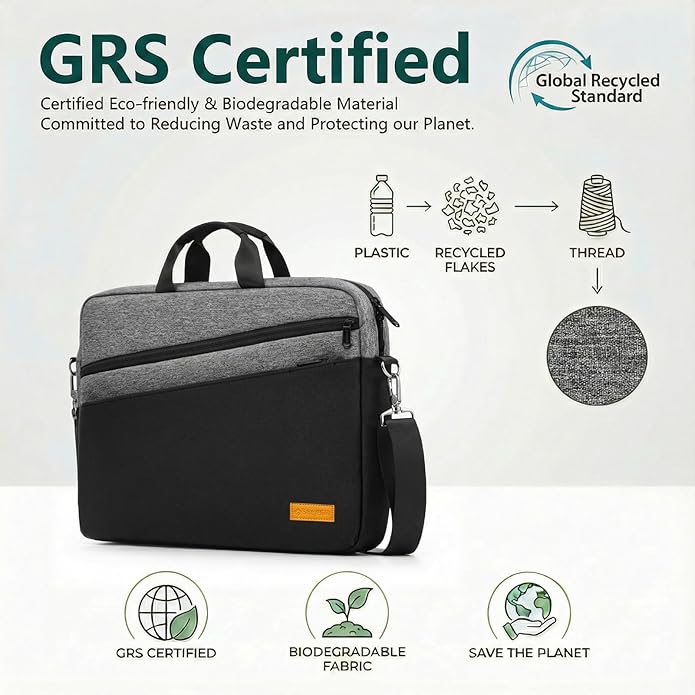 bagasin 15 15.6 16 17 17.3 inch Laptop Computer PC Shoulder Bag Carrying Case, Water-Repellent Briefcase