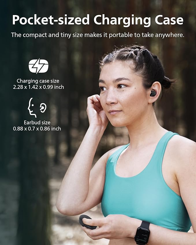 Philips TAT1219 True Wireless Bluetooth Earbuds - 18 Hours Play Time, Dynamic Bass, Clear Calls, IPX4 Water Resistant, Black