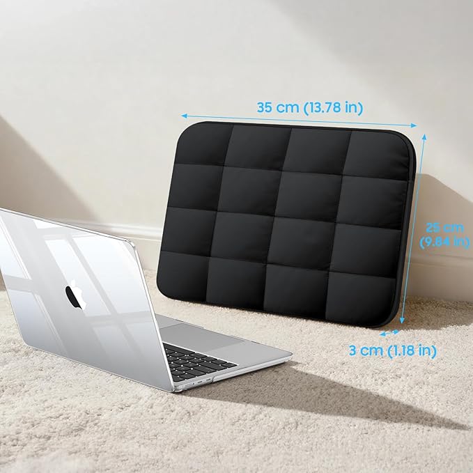 Fintie Case for MacBook Air 13 Inch A3449 A3240 A3113 A2681 (2022 2023 2024 2025 2026 Release) - Snap On Hard Shell Cover & Carrying Laptop Sleeve Bag for MacBook Air 13.6 Inch M2 M3 M4 M5 Chip, Black