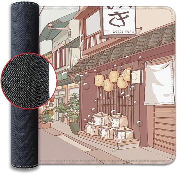 Anime Tokyo Street Japanese Desktop Mouse Pad Large,Cartoon Desk Pad,Cute Mouse Pad for Desk,Desk Mat for Desktop,Keyboard and Mouse Pad,Gaming Mouse Pad Mousepad for Office Home Work(27.5X11.8 in)