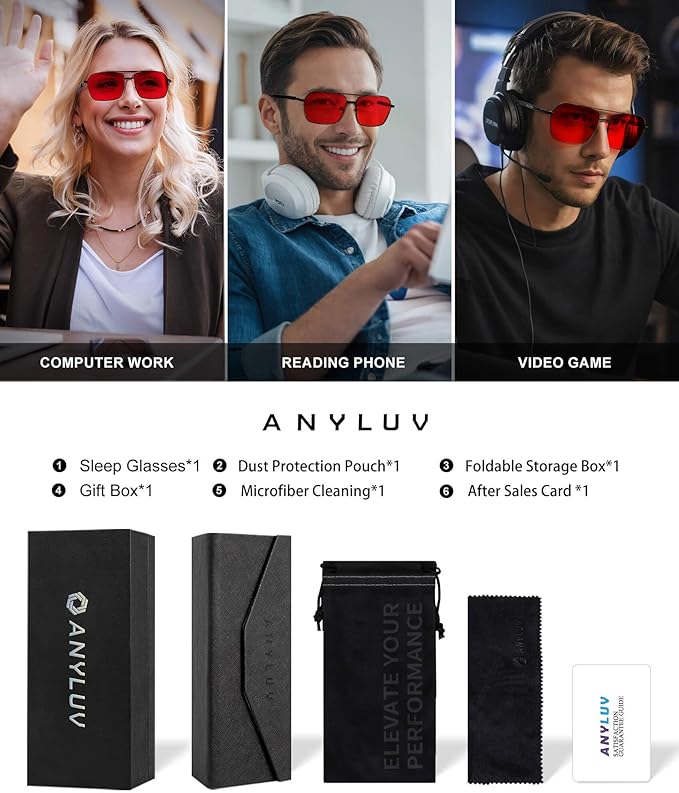 ANYLUV Blue Light Glasses Men/Women, Blue Light Blocking Glasses, Computer Screen Blocker Eyes Protection Glasses