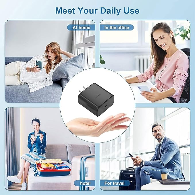 Type-C Fast Charging Block, 45W Super Fast Charger USB C Wall Charger Block for Sumsung S25 Ultra/S25/S24/S23/S22/S23Ultra/S23/S23+/S22Ultra/S21,and More【2-Pack】