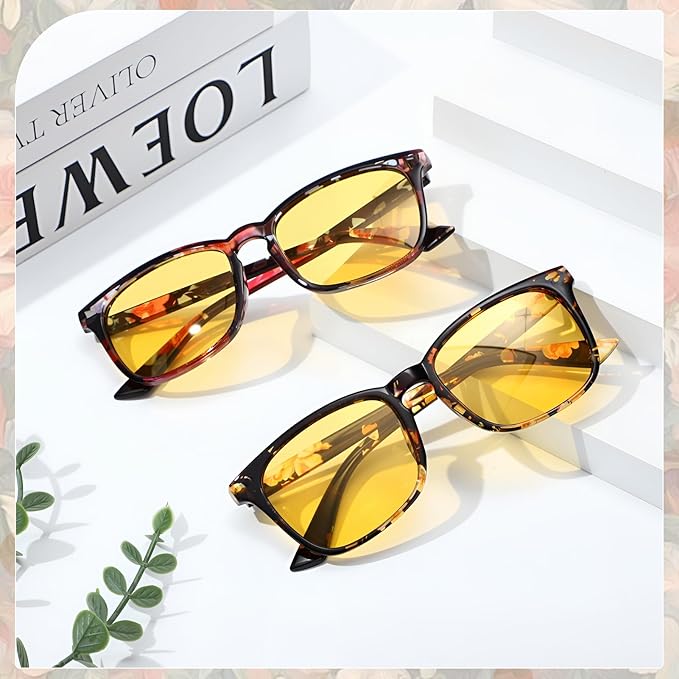 Polarized Sunglasses for Women Men, Night Driving Glasses Anti Glare Yellow Lens UV 400 for Day Night Use