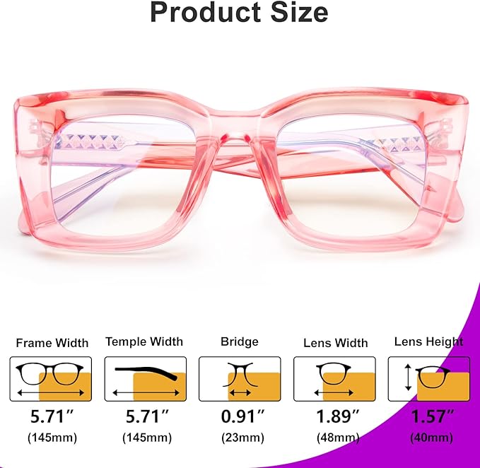 VISOONE Cat Eye Blue Light Blocking Glasses TR90 Anti-glare Women Calida