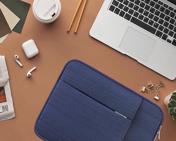 Lacdo Laptop Sleeve Case for 15 inch New MacBook Air M5/A3448 (2026), M4 A3241 2025, M3 A3114, M2 A2941 2024-2023, 15 inch MacBook Pro A1990 A1707 Computer Case Bag with Accessory Pocket, Blue