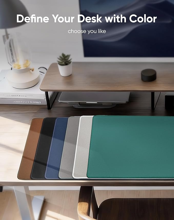 Waterproof Large Gaming Mouse Pad with Durable Stitched Edges, Non-Slip Rubber Base, Grainy Jacquard Mouse Mat Desk Pad for Home Office Gaming, 35.4''x15.7''x0.12'', Matte Beige