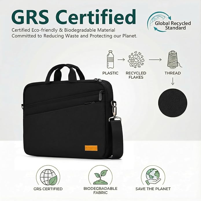 bagasin 15 15.6 16 17 17.3 inch Laptop Computer PC Shoulder Bag Carrying Case, Water-Repellent Briefcase