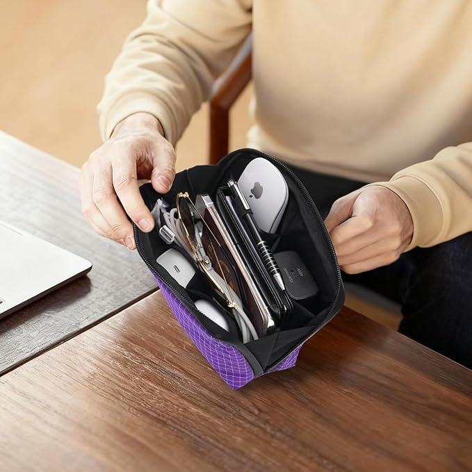 SIMTOP Cord Organizer Travel Small Tech Bag Pouch Case for Cords, Charger, Hard Drive, Power Bank ?€? Water-Resistant Electronics Organizer, Small Portable Gadget Case for Travel