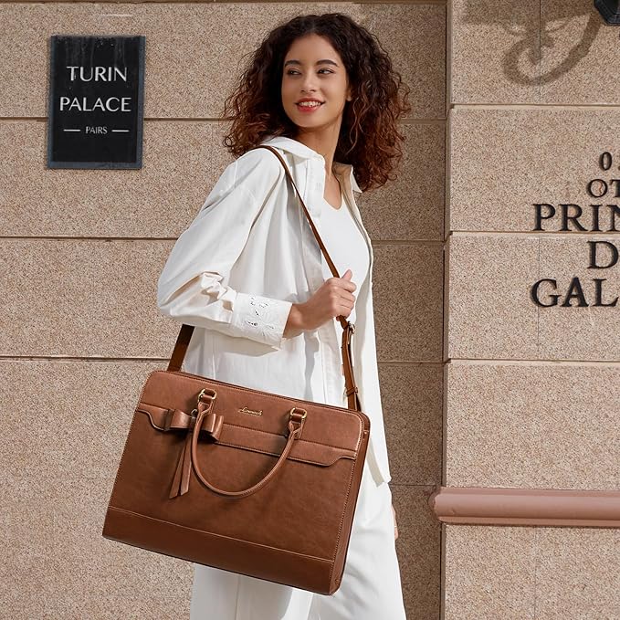 LOVEVOOK Laptop Tote Bag for Women,Leather Work Bag, Waterproof Business Teacher Bag,Large Computer Handbag Purse Briefcase,Office Gifts for Women