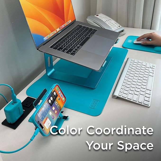 Black+Decker Faux Leather Desk Mat for Keyboard and Mouse - Protective Desk Decor - Gaming, Work from Home, Office Accessory
