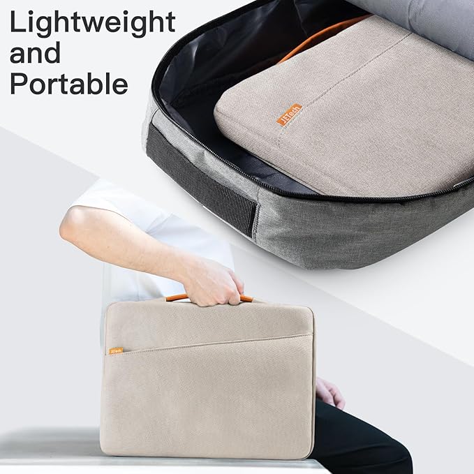 JETech Laptop Sleeve for MacBook Neo (A18 Pro), 14-Inch MacBook Pro (M1-M5, 2020-2026), Waterproof Bag Case with Portable Handle and Pocket, Compatible with 14 Inch Notebook (Starlight)