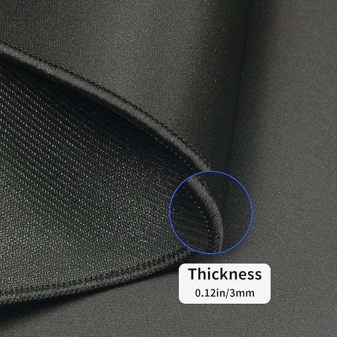 Large Mouse Pad, 36x17 in Gaming Mouse Mat,Waterproof and Non-Slip Desktop Pad for Computer Keyboard,Black,XL