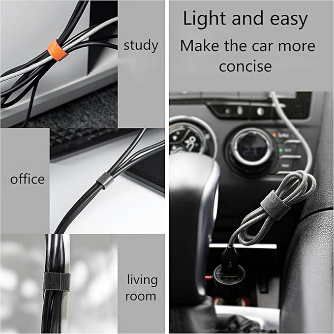 27 Yards x 1Inch Reusable Cable Ties - BSELEYY Adjustable Cord Straps Cable Management Tape Cord Organization Straps Hook Loop Tape Cord Wrap for Home,Office, Wire Bundling - Image 7