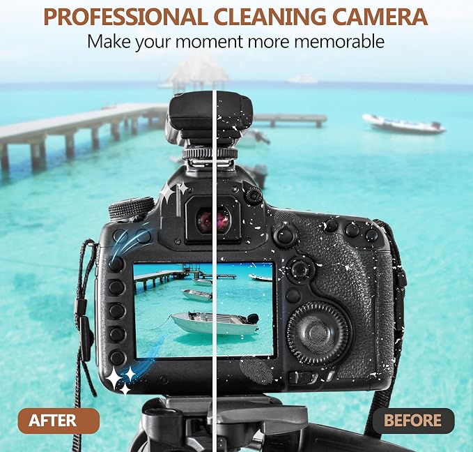 REFLEX CAMERA Professional 19 in 1 Camera Cleaning Kit, Camera Lens Cleaning Kit with Lens Pen, Air/Dust Blower, Microfiber Lens Cloth, Sensor Cleaning Swabs, Lens Solution & Handy Storage Container - Image 8