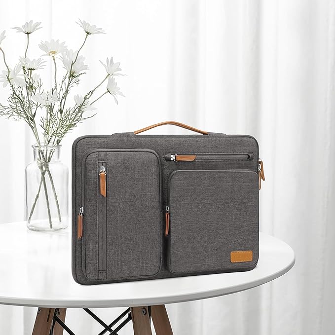 MOSISO 360 Protective Laptop Case 17.3 inch, 17-17.3 inch Laptop Sleeve Compatible with Dell, HP, Lenovo, Asus, Acer, Alienware, Side Open Carrying Case with 4 Zipper Pockets&Handle, Taupe Gray
