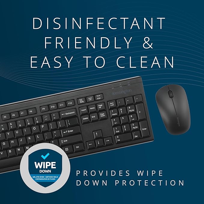 Kensington KM150 EQ Wireless Desktop Set, Wireless Keyboard & Mouse (K75562NA)