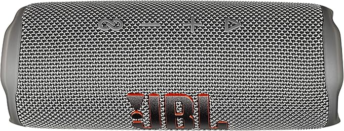JBL Flip 6 Portable Wireless Speaker | Deep Bass Sound, IP67 Waterproof Rating | Bluetooth Audio for Outdoor, Travel, Beach, Hiking, and Home Use (Gray) with Travel Case + Microfiber Cloth