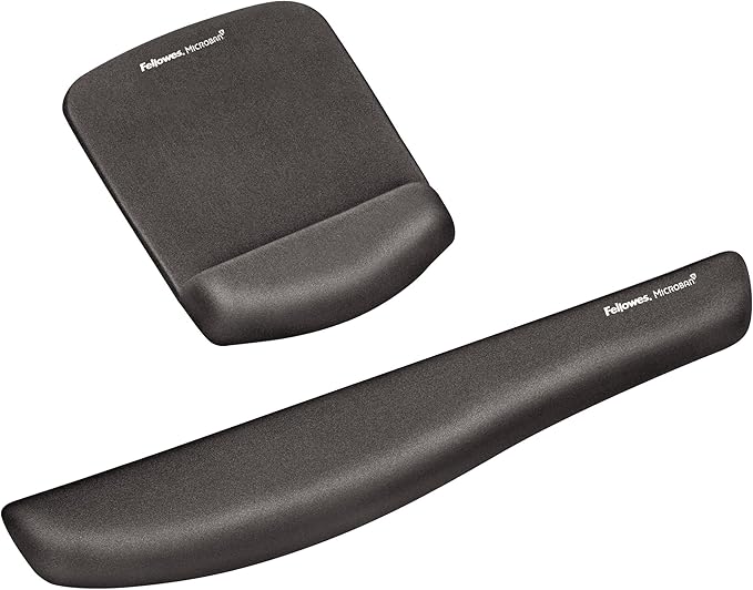 Fellowes PlushTouch Foam Keyboard Wrist Rest with MICROBAN - Graphite (9252301)
