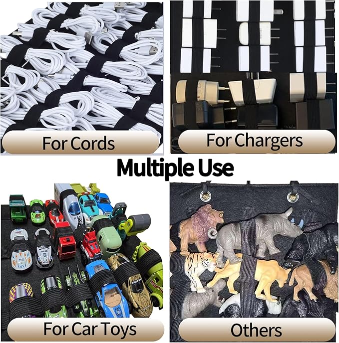 2026 USB Cable and Charger Organizer Kit for Home/Office/Travel Cords Organizer Essentials, Space-Saving Storage Box, Carry Hang and Fold Available