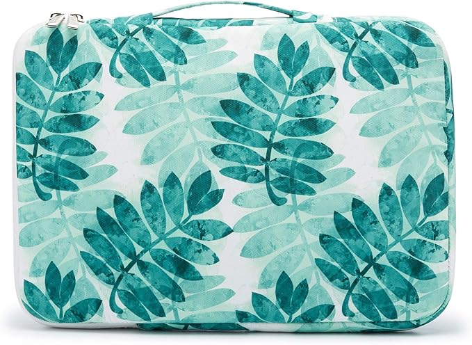 Kinmac 360° Protective Laptop Sleeve Case Bag Cover with Handle for MacBook Air 15 inch, and 15 inch-15.6 inch HP,Lenovo,Dell,ASUS,Acer Notebook Computer (Olive Leaf)