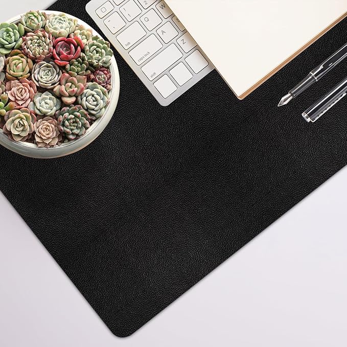 Desk Pad Mat Set,3-in-1Large Mouse Pads with Wrist Rest and Keyboard Pad, Desk Mats for Keyboards and Mouses, Ergonomic Keyboard and Mouse Mat Set for Office Home(Black Grey,31.5" x 15.7")