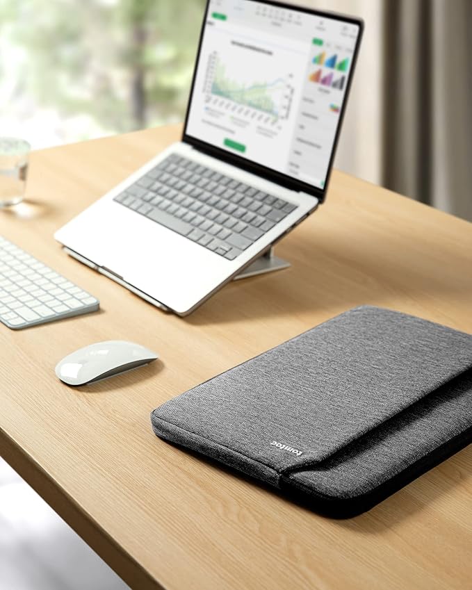 tomtoc Slim Laptop Sleeve for 14-inch MacBook Pro M5/M4/M3/M2/M1 Pro/Max 2026-2021, Water-Resistant Protective Case for 13.8 Inch Surface Laptop AI PC, Accessory Bag