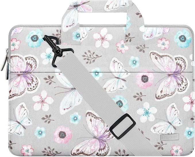 Hseok Laptop Shoulder Bag 13 13.3 14 Inch Case Compatible with MacBook Pro/Neo 14" M5/M4/M3/M2/M1,Mac Air/pro/Neo 13" and Most 13 13.3 14 Notebooks,Spill-Resistant Briefcase,Butterfly