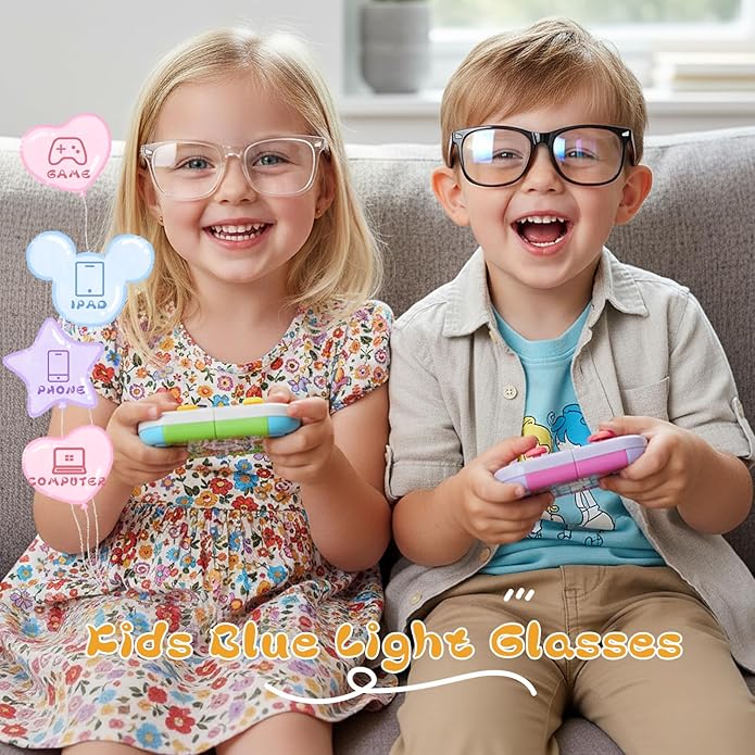 CHEERS DEVICES Blue Light Blocking Glasses for Kids Boys Girls Teens - Computer Glasses with Unbreakable Frame and Anti-Glare