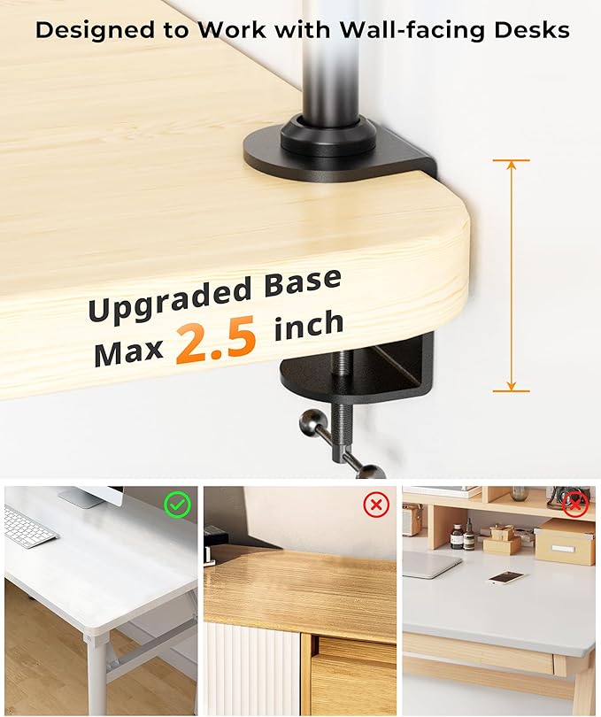 UBeesize Overhead Camera Mount with 360° Adjustable Arm & Phone Holder for TikTok Live Streaming Photography Studio Content Creation, Desk Mount for DSLR Cameras/Webcam/iPhone/Ring Light/Microphone - Image 6