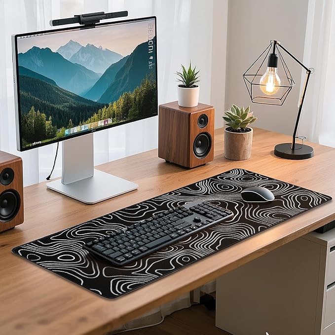 Mouse Pad Gaming - Desk Mat for Keyboard and Mouse - Large Mouse Pad for Desk, World Map Mousepad (31.5 x 11.8inch) with Non-Slip Base, Desks Pad Mat for Gaming, Office and Home