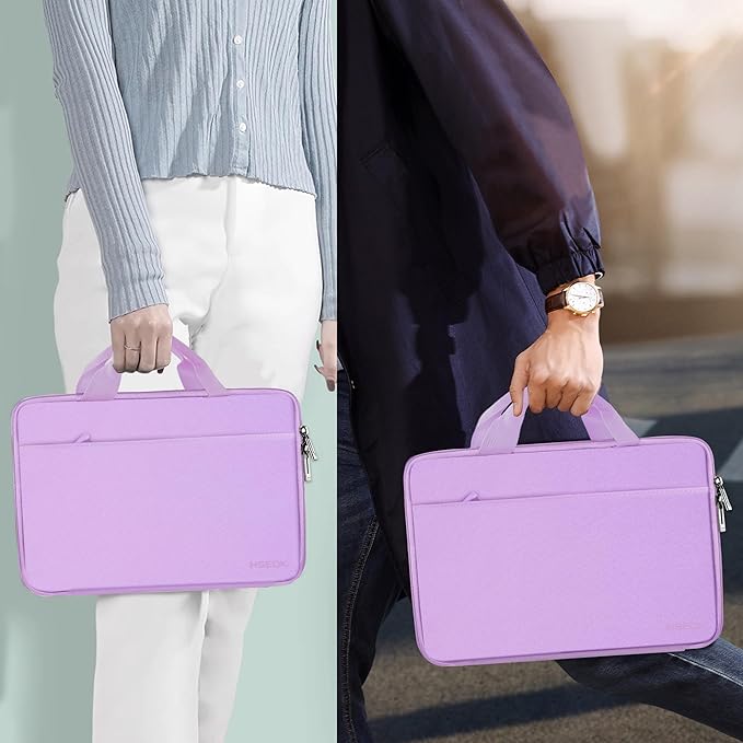 Hseok 13 14 inch Laptop Case Sleeve with Small Case,TSA Computer Handbag Compatible with MacBook Neo/Pro 14 M5/M4/M3/M2/M1,All Models 13.3" MacBook Air/Pro,XPS 13/14,Most 13-14 Notebooks,Purple