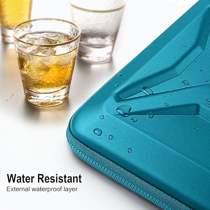 DOMISO 13.3-14 Inch Laptop Hard Case, Waterproof Shockproof Hard Shell Laptop Sleeve Protective Computer Bag for Macbook Pro/Lenovo ThinkPad/Dell XPS/HP Pavilion, Teal