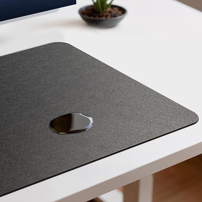 Jotsome Leather Desk Pad Mat, Non-Slip Desk Blotter Pad - Desk Protector for Office, Home, Laptop, and Desktop (Forest Green, 24" x 14")