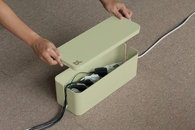 Bluelounge CableBox Cable and Cord Management System - (Light Sage) - Pack of 2 - Image 4