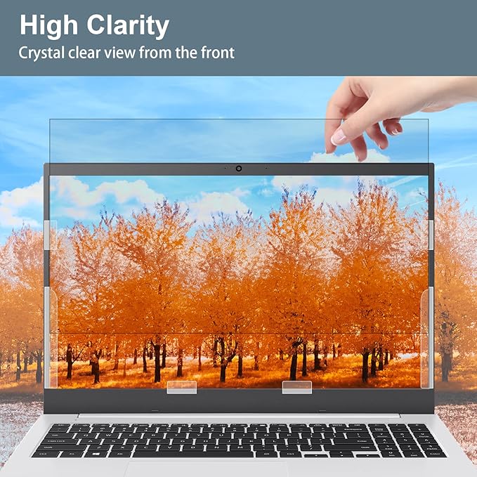 IPROKKO Laptop Privacy Screen 16 Inch 16:9 Aspect Ratio, Compatible with HP Dell Lenovo Acer Asus Samsung LG, 16,1" Removable Anti Blue Light Glare Spy Computer Monitor Filter Security Shield