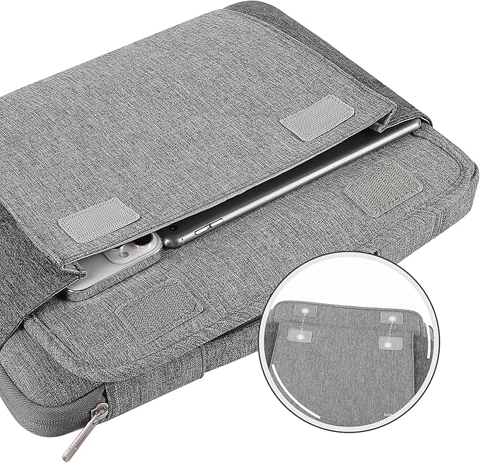 DOMISO 15.6-16 Inch Laptop Sleeve Case,Water-resistant Laptop Protective Case for MacBook Pro16,Dell XPS 16,Lenovo,HP, ASUS, Acer,Gray