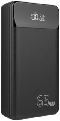 BoxWave Power Bank Compatible with LG Tone Platinum SE (HBS-1120) - Rejuva 65W PD Power Pack (30,000mAh), High Capacity 65W PD Power Bank - Jet Black