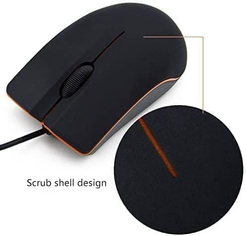 Guiheng 2 Pack Wired Mouse - USB Wired Computer Mouse for Right or Left Hand, Ergonomic with Durable Clicks for PC, Laptop, Desktop, Chromebook, Notebook, Mac