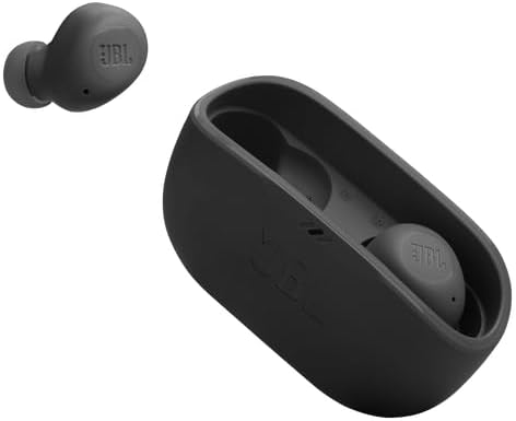 JBL Vibe Buds 2 - True Wireless Noise Cancelling Earbuds with JBL Pure Bass Sound & Smart Ambient technology, 4mics for crisp, clear calls, up to 40Hrs of Playback, IP54 Dust & Water resistant (Black)