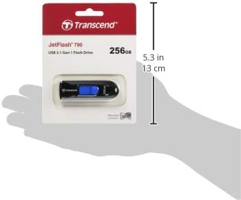 Transcend JF790 256GB USB Flash Drive, for PC/Mac/Laptop/Windows/Computer/Desktop/TV/Car Audio, USB3.2 Gen1 Memory Stick, Thumb Drives Data Storage w/Retractable Connector, USB2.0/3.0/3.1 Compatible - Image 4