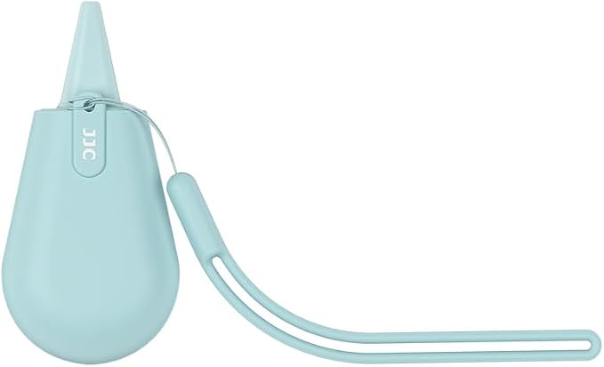 Small Soft Silicone Nozzle Air Blower for Camera Lens Sensor Keyboard Cleaning, Portable Camera Lens Blower with Lanyard for Outdoor Travel Cleaning-Glacier Blue by JJC