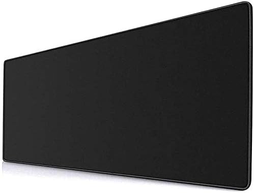 Gaming Mouse Pad XXL Extended Desk Pad & Thick Large (800x300x3 mm) Computer Keyboard Mousepad Mouse Mat (80x30 Black)