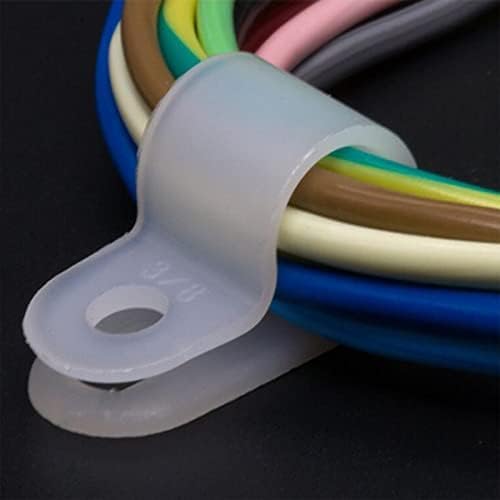 100PCS White Nylon R-Type Cable Clamp 5/8 Inch Cable Organizer Assortment Kit for Wire Management - Image 7