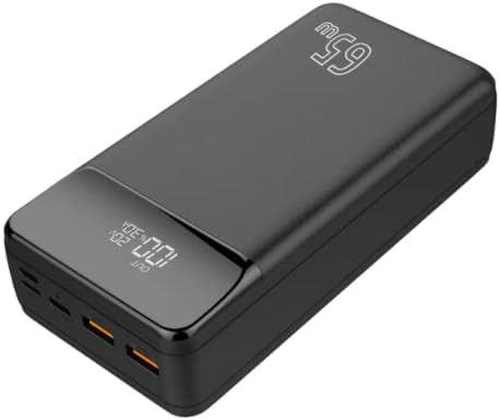 BoxWave Power Bank Compatible with LG Tone Platinum SE (HBS-1120) - Rejuva 65W PD Power Pack (30,000mAh), High Capacity 65W PD Power Bank - Jet Black